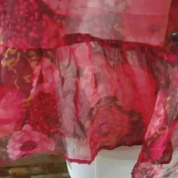 Floral print sheer top - Picture 4 of 5